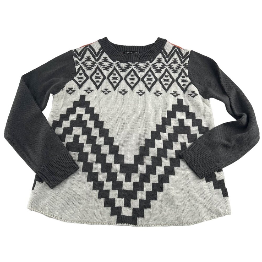 Sabrina Lauren New York Women's Pullover Sweater size Medium Aztec Southwest NWT